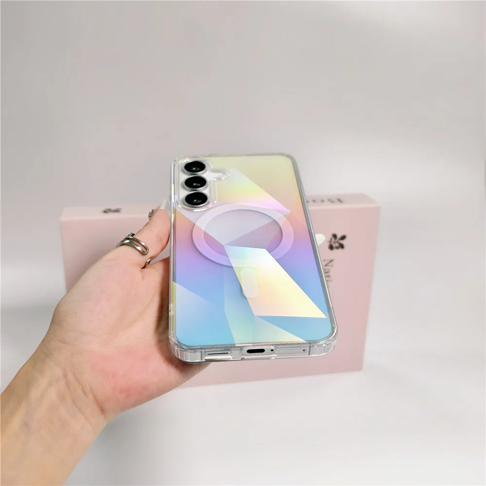 For Samsung S26 New Gradient Magnetic Phone Case IMD TPU PC Protective Phone Case Cover for Samsung Galaxy S26 Plus Ultra