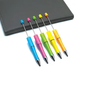 2026 New Candy Color Bead Plastic Pen Decorative With Jewelry Plastic Rod DIY Beads Beaded Pen