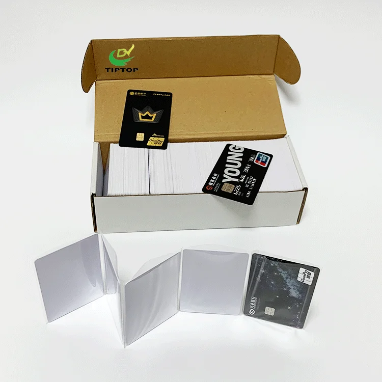 Tiptop, низкая цена, струйная печать, пустые белые ПВХ идентификационные карты для визитных карточек и членских карт