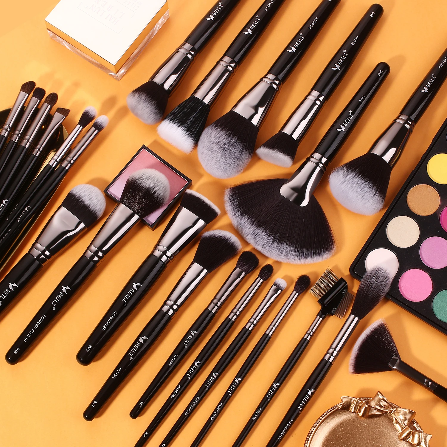 BEILI Professional Makeup Brush Set 40pcs Brochas De Maquillaje