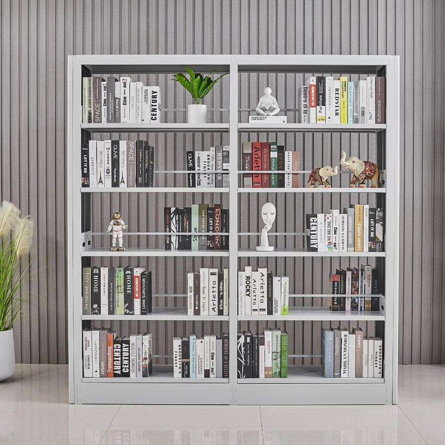 4 Layers Book Shelf Double Sided Metal Office Bibliotheque