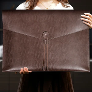 Custom Fashion PU Smooth Surface Large Capacity Document File High Quality A3 Office Document Files Bag