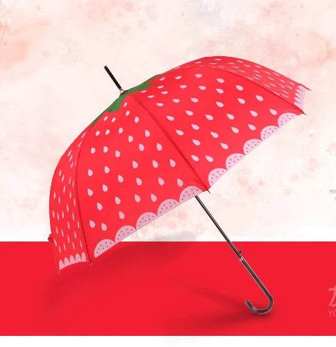 Alibaba.com: DD3625 Strawberry Cartoon Kids Umbrella, Long Straight ...