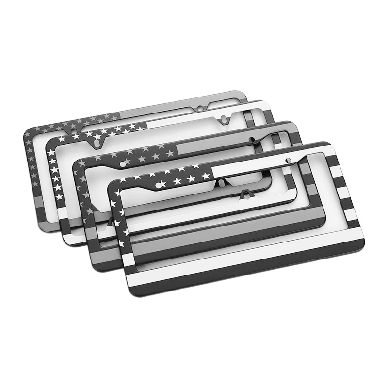 Factory Direct Sales Aluminum License Plate Frame Custom Design License Plate Holder for USA Cars Decoration