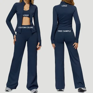 Custom High Quality 3 Piece Fitness Clothing Sportswear Gym Leggings Activewear Sports Shorts Bra Women Workout Yoga Wear Sets