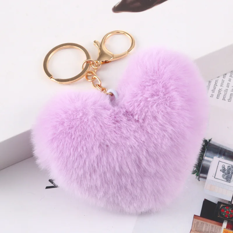 Plush Heart Keychain Cute Pom Pom Keychain Fluffy Hair Ball Keychain Car  Bag Backpack Charm Soft Keyring For Girls And Women - Temu Philippines