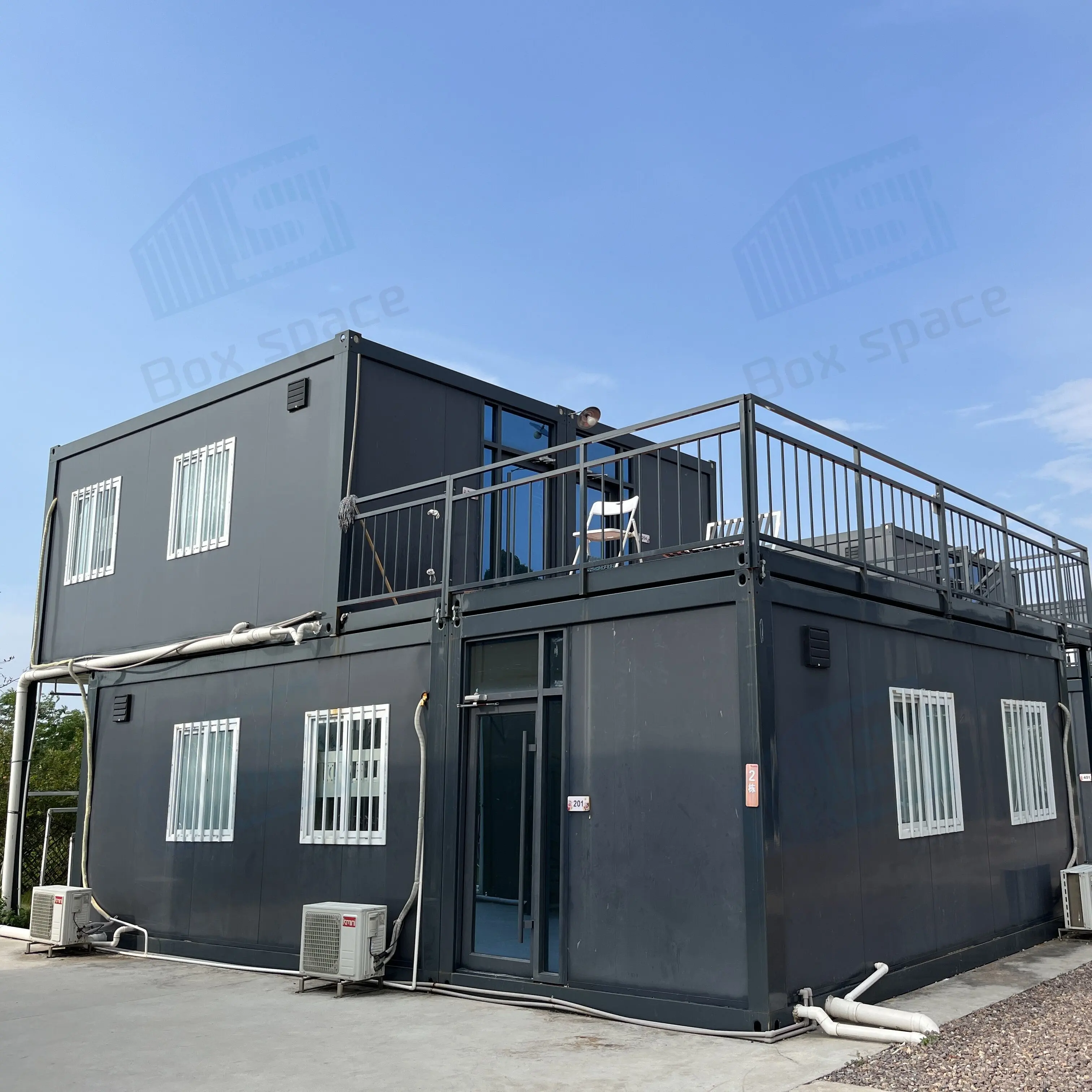 BOX SPACE 20ft 40ft Prefab Shipping Container House Luxury Prefabricated Modular Homes for Sale Modular Prefab Glass House