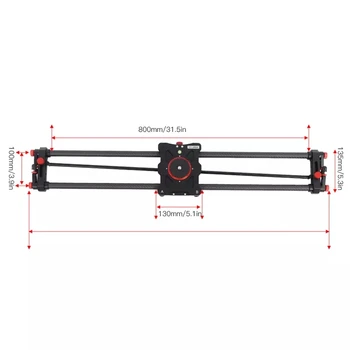 YELANGU L80RC Camera Slider Motorized Remote Control Carbon Fiber Track Powerful Motor 80CM Sliding Rail for DSLR SLR Video detail image