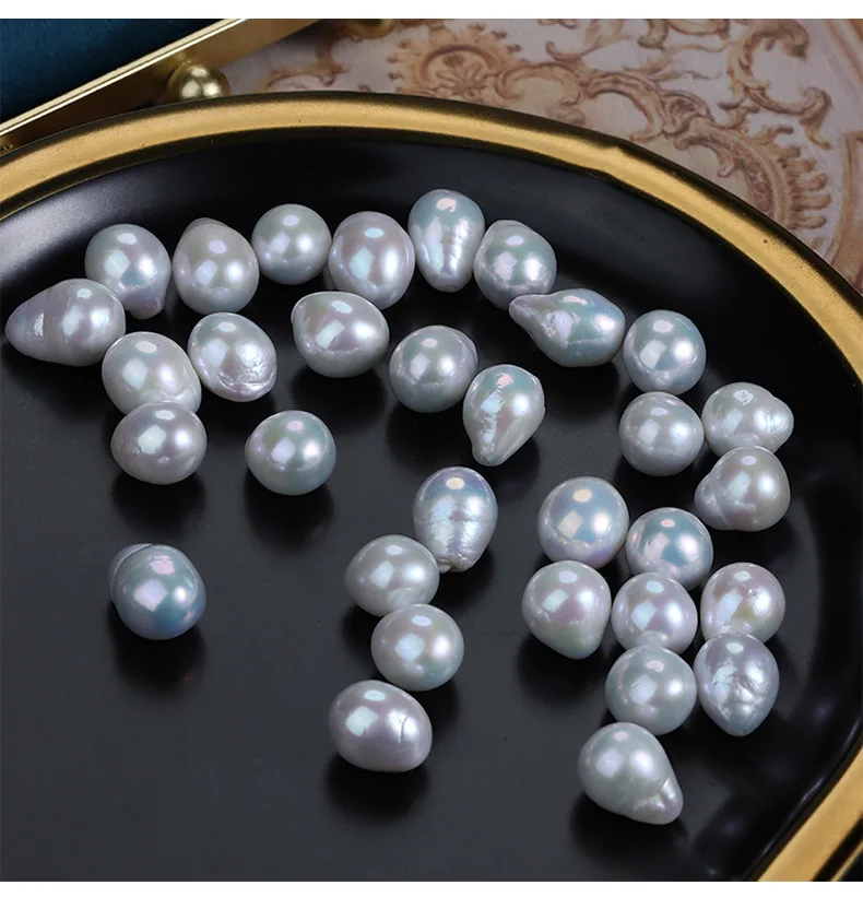 10-11mm 3A Baroque Irregular Good Quality White Edison Zhuji Pearl Farm Natural Freshwater Pearls From China