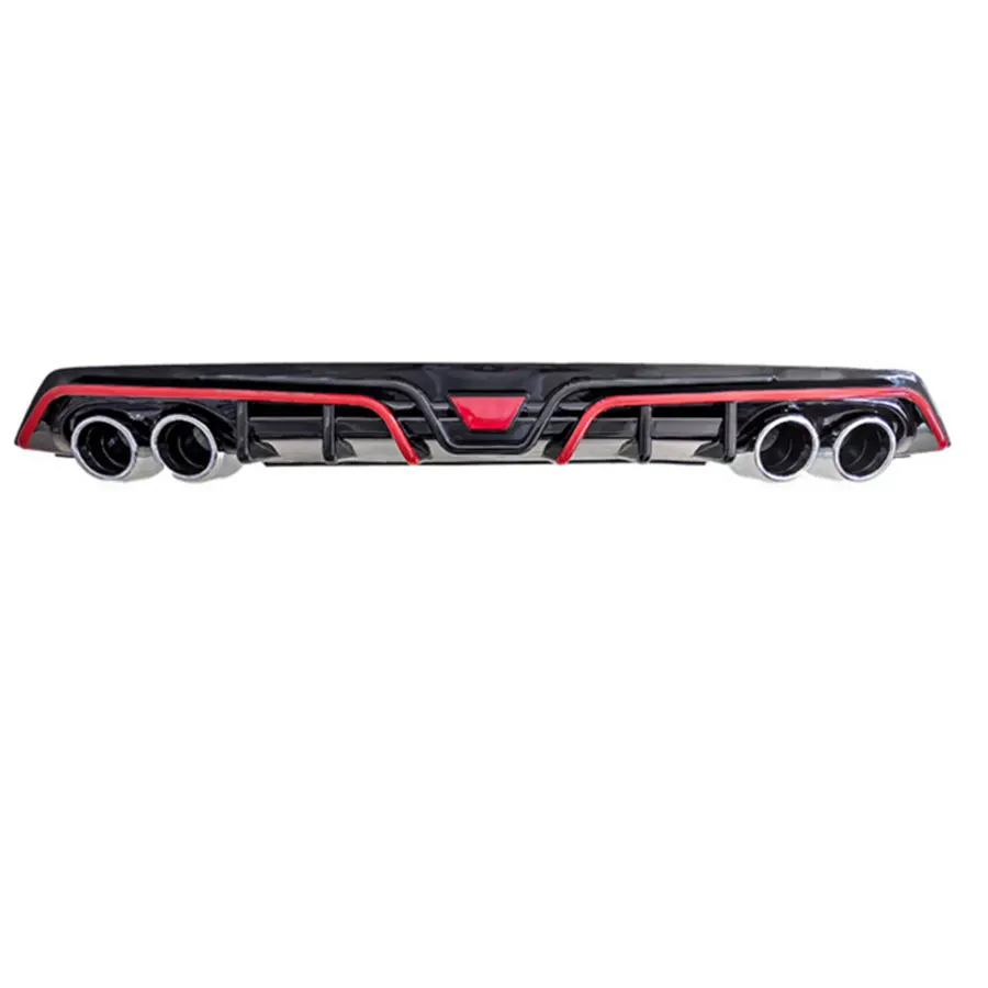Tiypeor Wholesale Factory Sale Cheap Car Glossy Black Rear Bumper Diffuser for Honda Civic 2016 - 2020 Lip Spoiler Trim