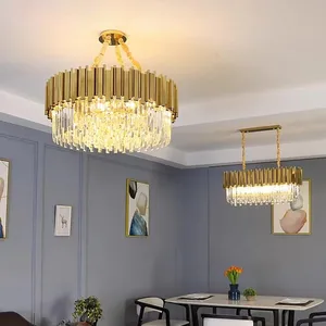 Custom Gold Restaurant House Decoration Hotel Wedding Crystal Ceiling Lamp Pendant Light Crystal Chandelier for Living Room