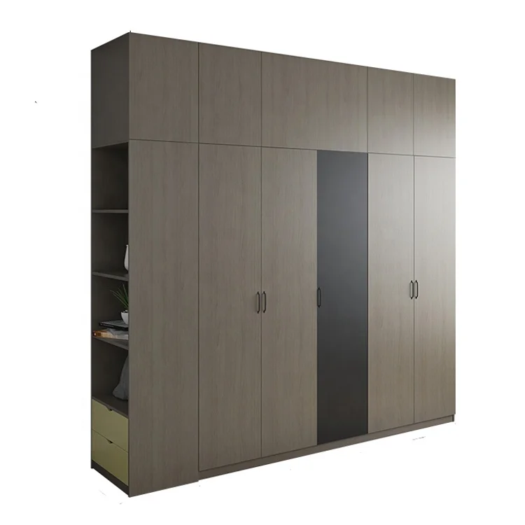 New Design Low Price MDF Double Color Wardrobe Design Furniture Bedroom