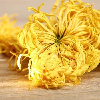 Beatiful yellow chrysanthemum flower organic herbal tea Gold emperor chrysanthemum