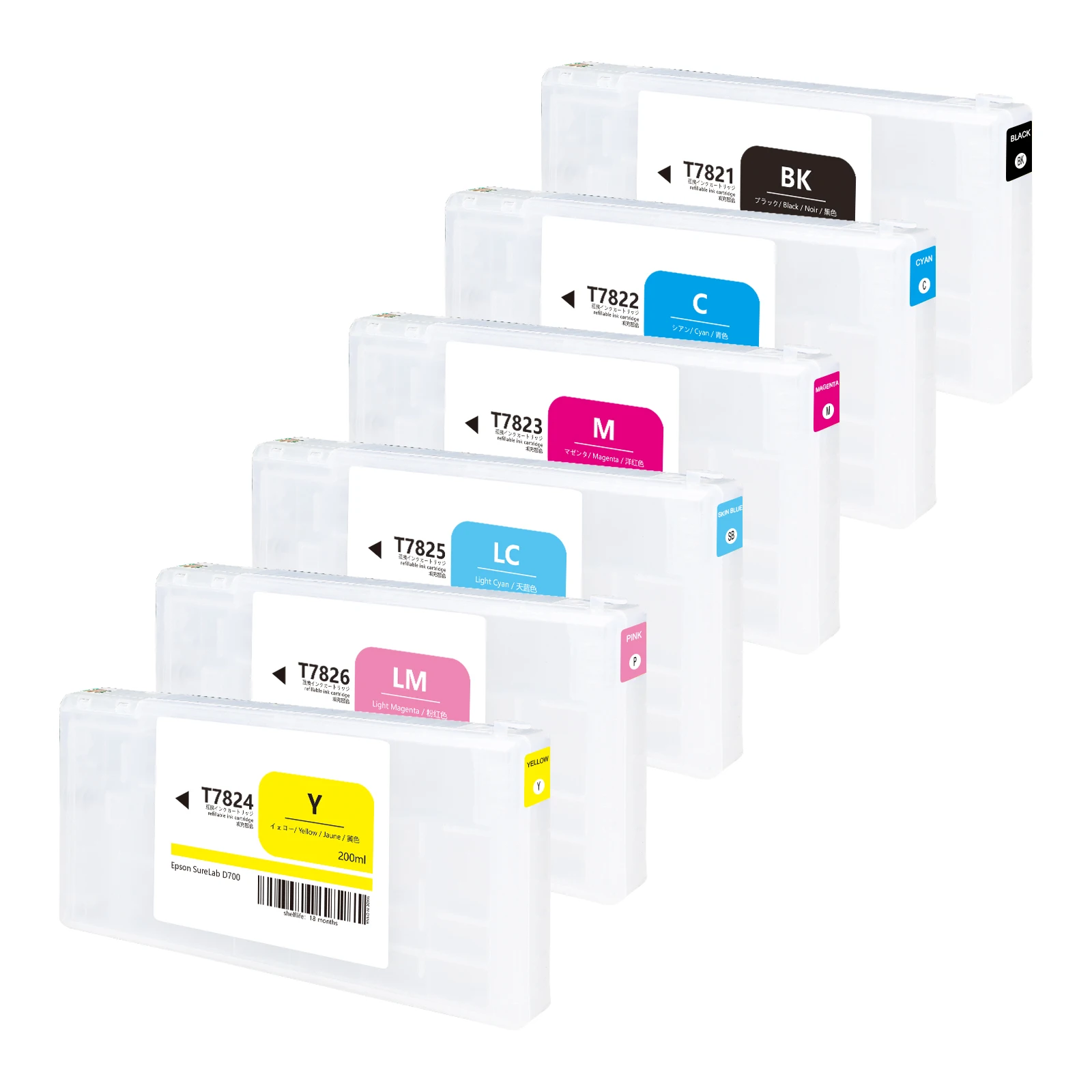 200ml Ink Cartridge Surelab D700 Refill Ink Cartridge for epson Printer