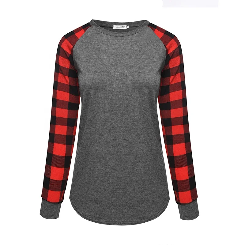 buffalo plaid raglan wholesale