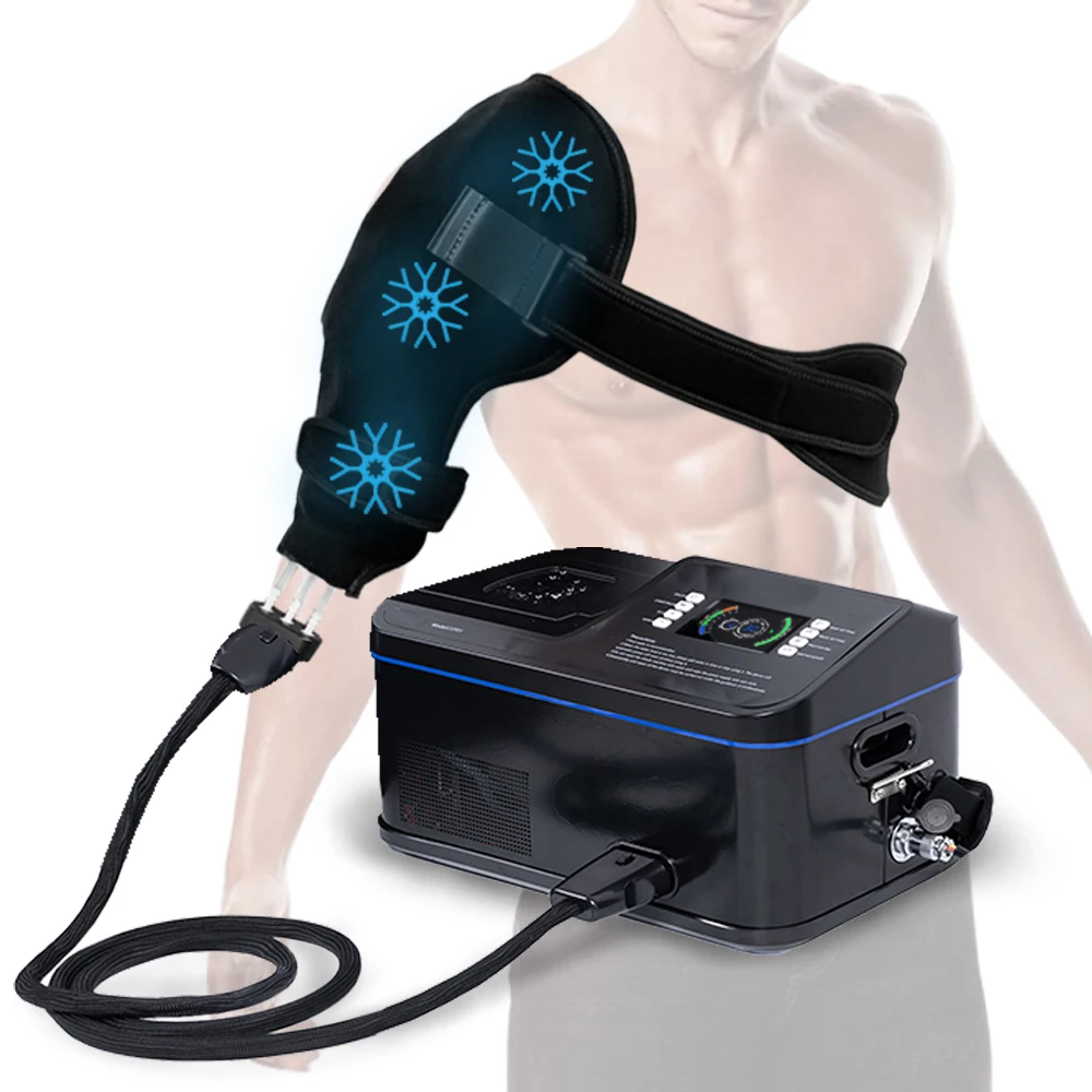 Hot and cold therapy compression cryotherapy machine convenient for contrast therapy for shoulder muscles and joint pain