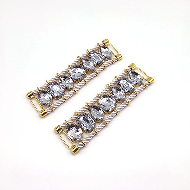Charming Crystal Rope Style Swimwear Metal Accessories Swimwear Buckle