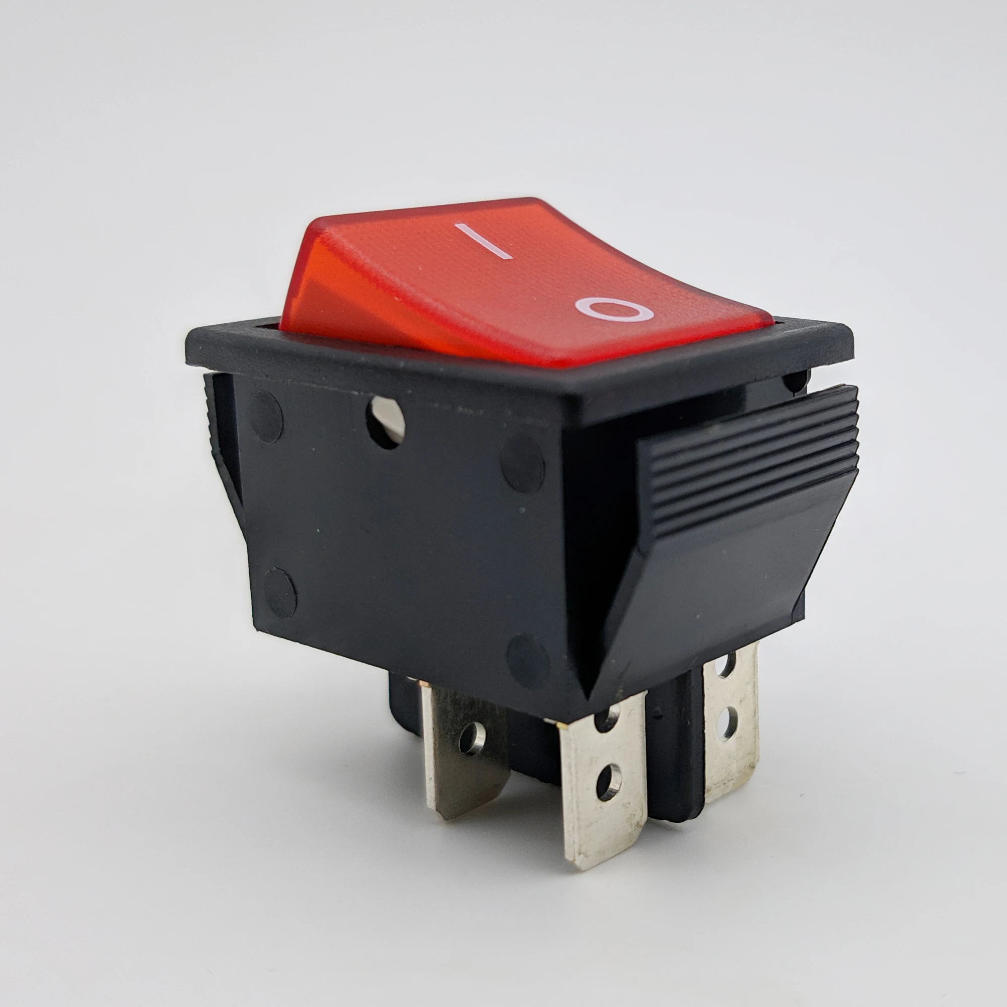 
 4PIN ON OFF Rocker Switch Double Pole Single Throw Red Illumination Rocker Switches  
