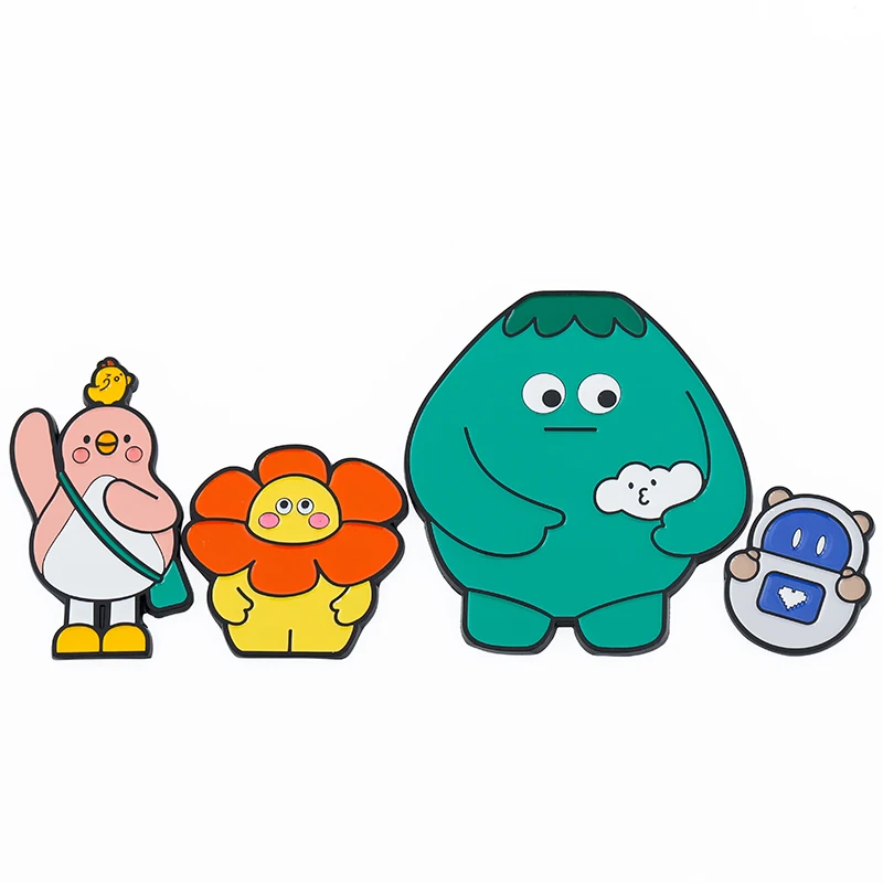 Maotong Factory Designer Cartoon Colorful Custom Metal Fridge Magnet Set Wholesale Zinc Alloy Custom Metal Fridge Magnet