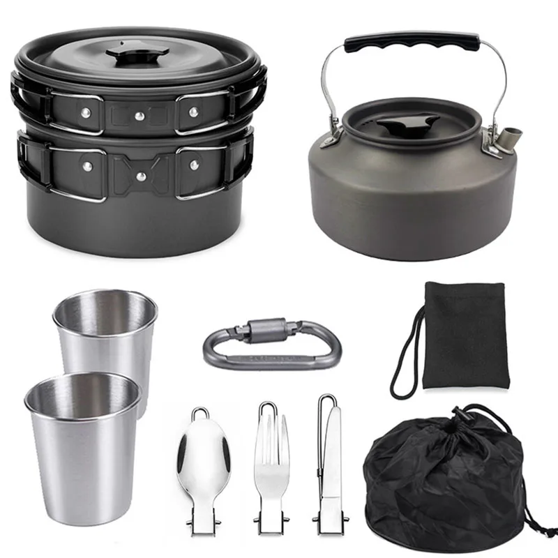 Camping teapot cookware set