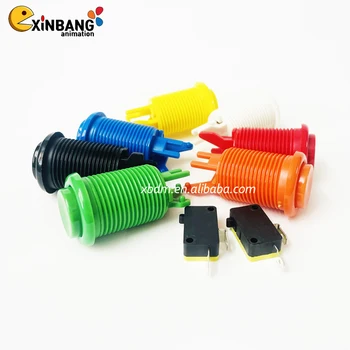 Rugged and Durable American Style Button  with Switch Button Button, Suitable for 28mm Mounting Hole Arcade Game Machine