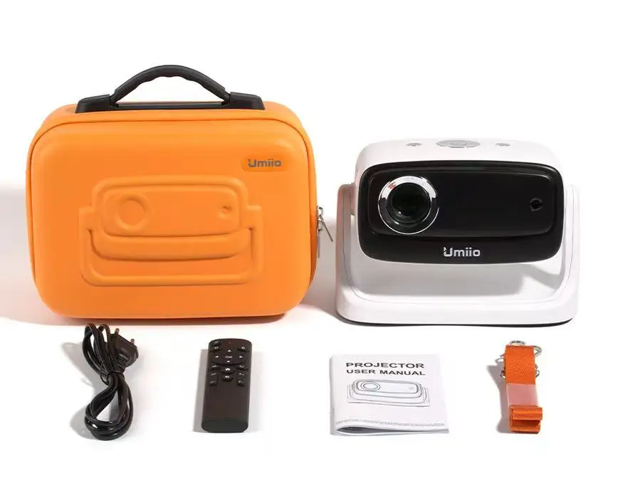 Latest Design Umiio P10 Portable Projector for Video Gaming  4K HD Support Multiple Media Smart Projector With EVA Carry Bag