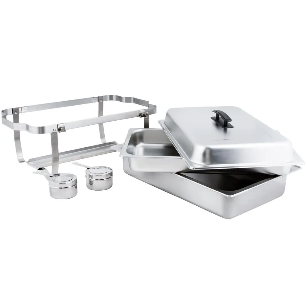 Economy 8 Qt Chafing Dish Full Size Buffet Food Warmer Set Stainless Steel Chaffing Dish for Restaurant Catering