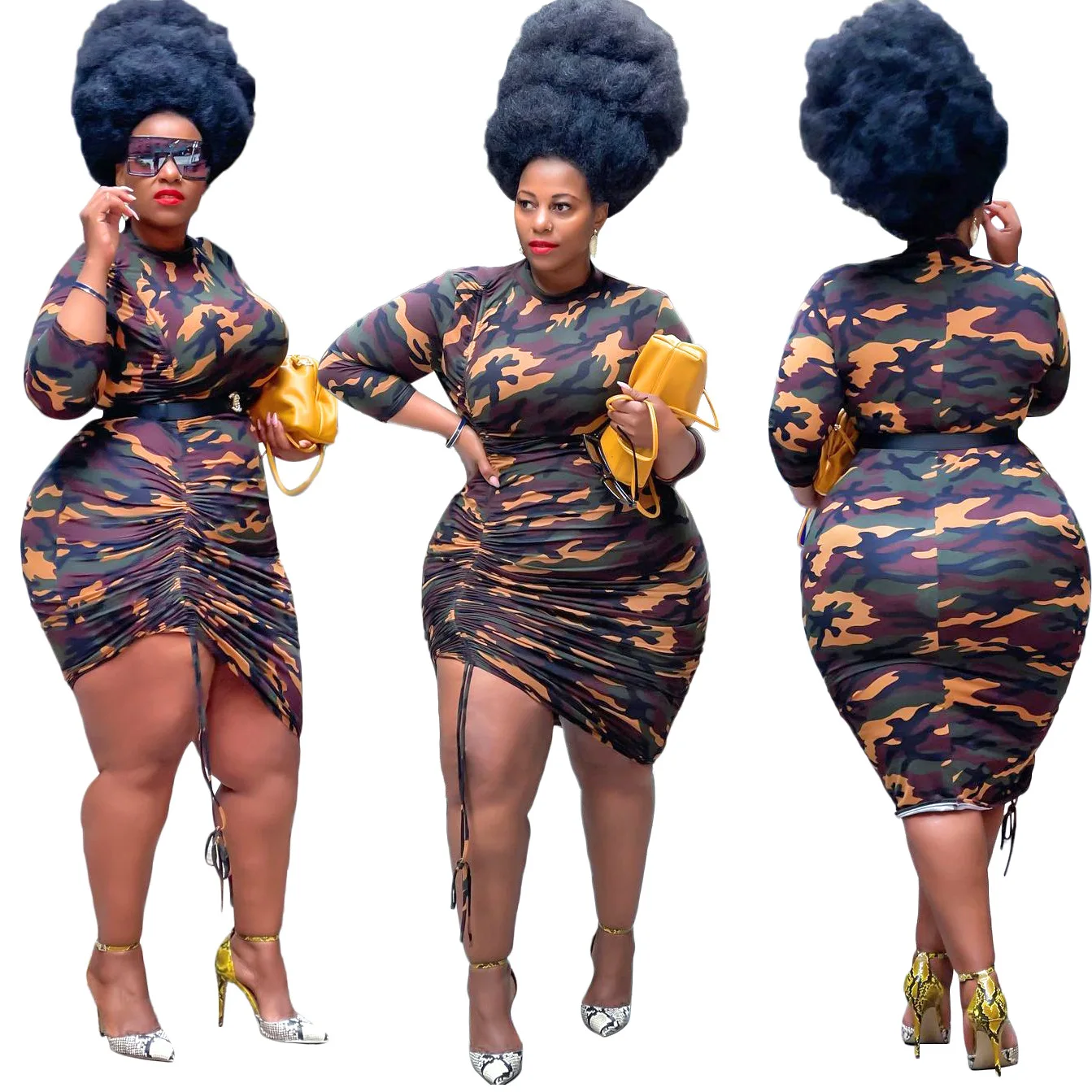 New Arrival Fall Plus Size Dresses Long Sleeve Bodycon Drawstring  Camouflage Dress Plus-size Dress Boutique Clothing Lady - Buy Fall Plus Size  Dresses,Plus-size Dress Boutique Clothing,Camouflage Dress Lady Product on  Alibaba.com