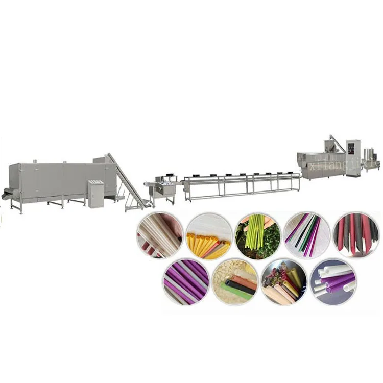 75mm Straws Extruder Rice Straw Making Machine Edible Rice Straw Production Line
