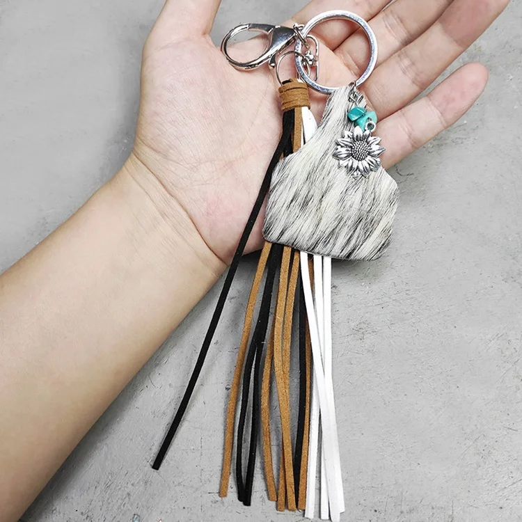 Personalized Cow Keychain with Tassel – Fall For Design