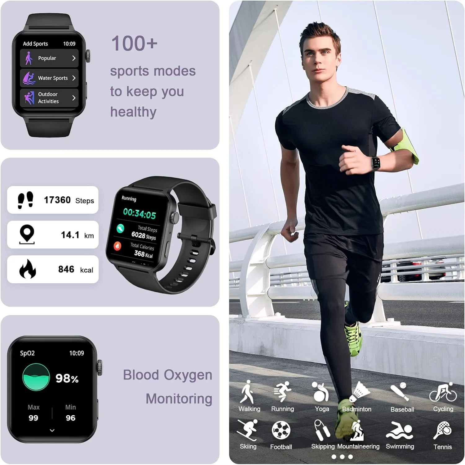 Смарт-часы R30 для мужчин женщин 1 85 HD-экран с голосовым помощником пульсометр/монитор сна спортивный режим (2 ремня)