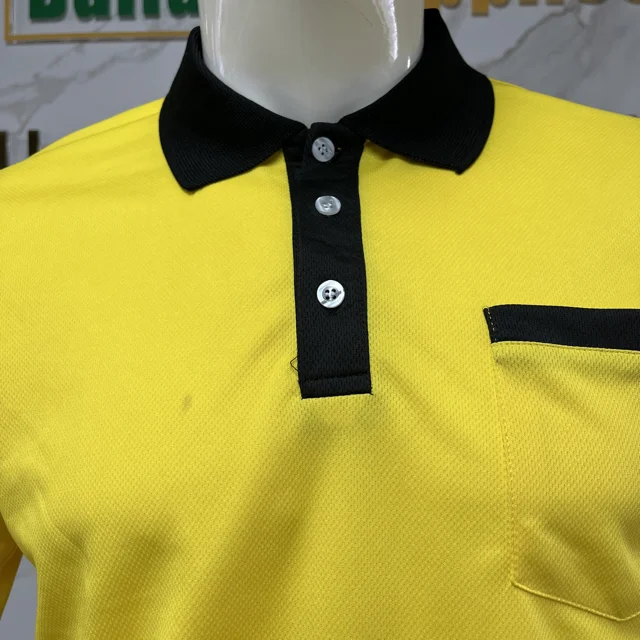 Yellow Long Sleeve Polo Work Shirt-Breathable Safety Uniform for  Construction Warehouse Outdoor Labor