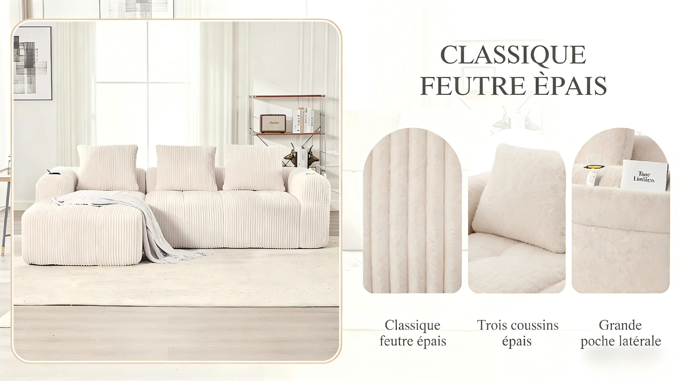 Poches latérales sofa