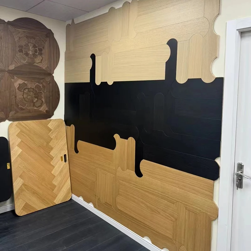 Low MOQ Wholesale Price Custom Parquet Floor Linoleum Parquet Flooring Woven Hard Wood Parquet Flooring China