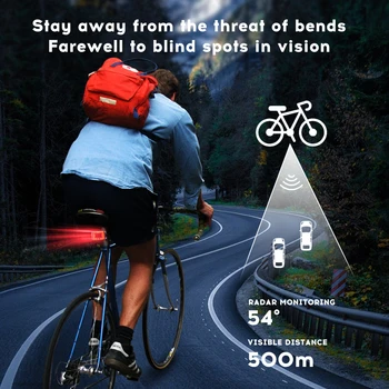 Feu Arrière Intelligent Pour Vélo - TRAHOO - Détection De Freinage