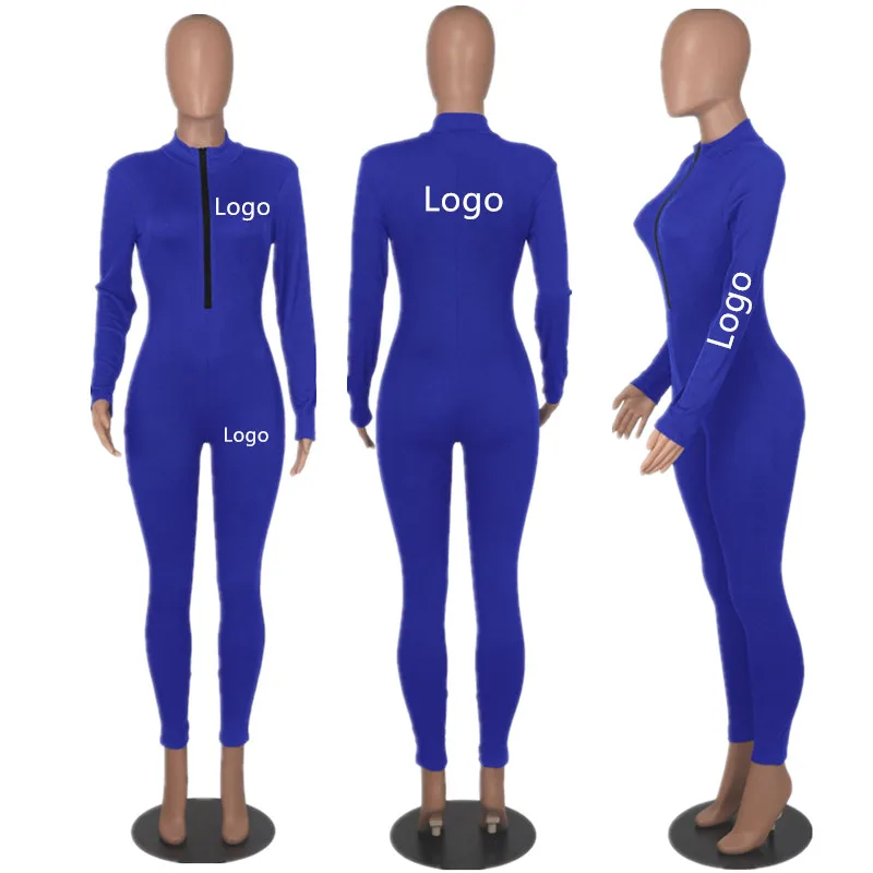 Custom Pants Jumpsuits For Women 2023 Sport Jumpsuit Plus Size Zipper