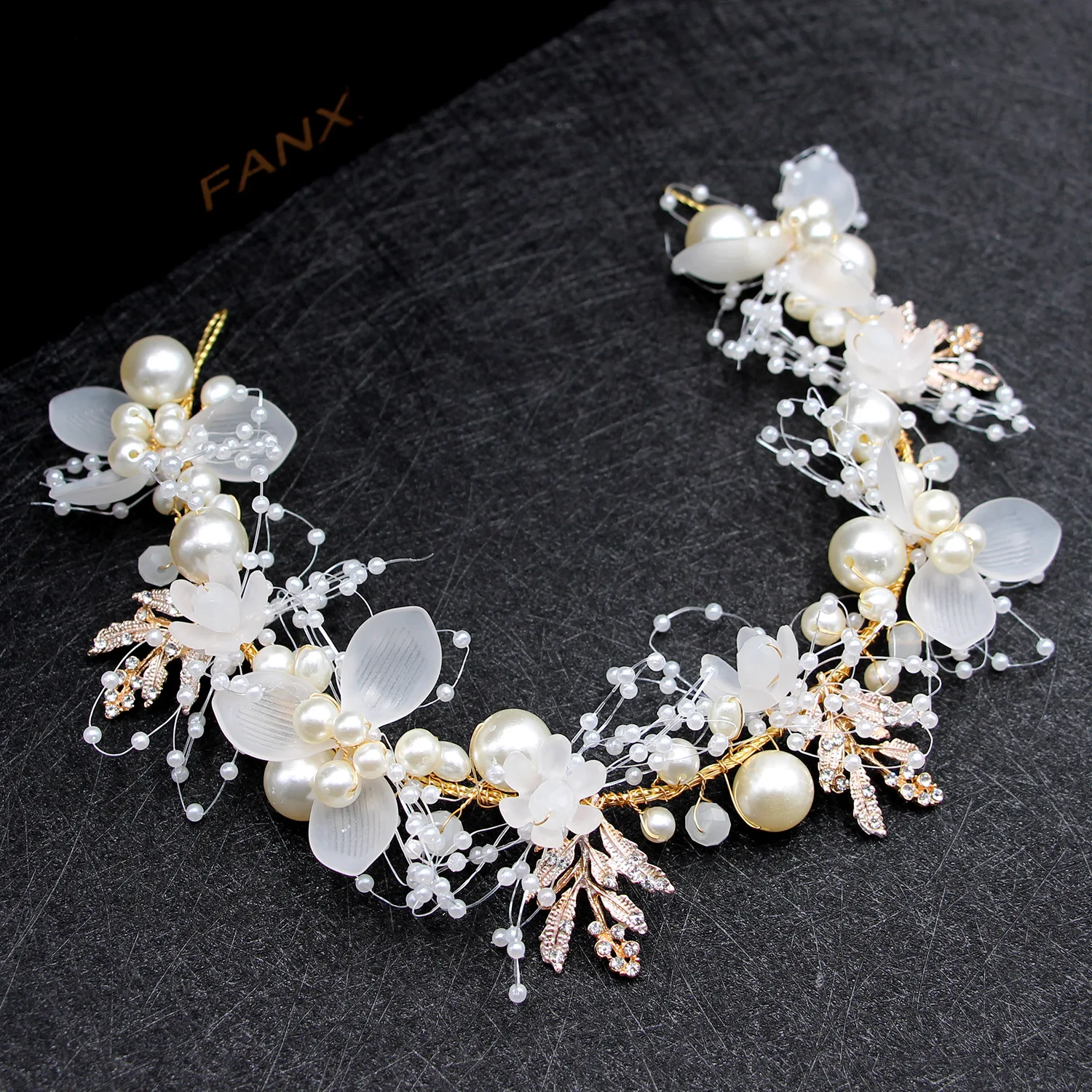 Fashion Pearl Flower Headband Bridal Wedding Crown Hair Accessories Hair  Band Tiara Crystal Headpiece Hair Jewelry - Buy Wedding Pearl Flower