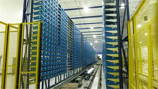 Mini Load ASRS Warehouse Automation System with Stacking Racks & Shelves