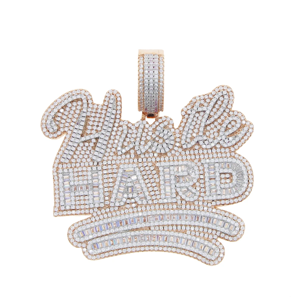 The Money Motive Letter Dollar Hip Hop Pendant 5A Cubic Zirconia