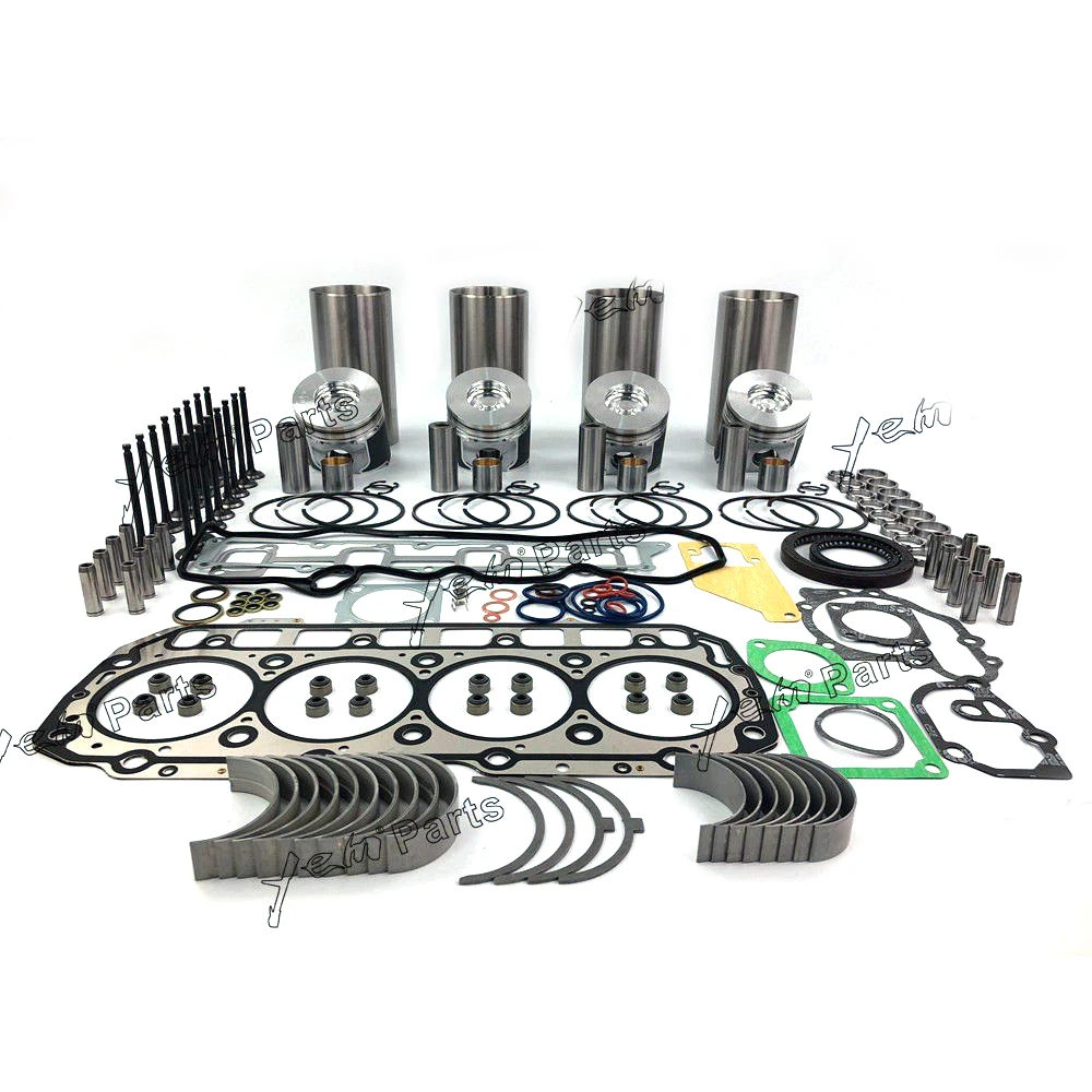 4TNV98 Engine Overhaul Kit With Cylinder Gasket Piston Ring Liner Kit Bearings Valves Set for Yanmar