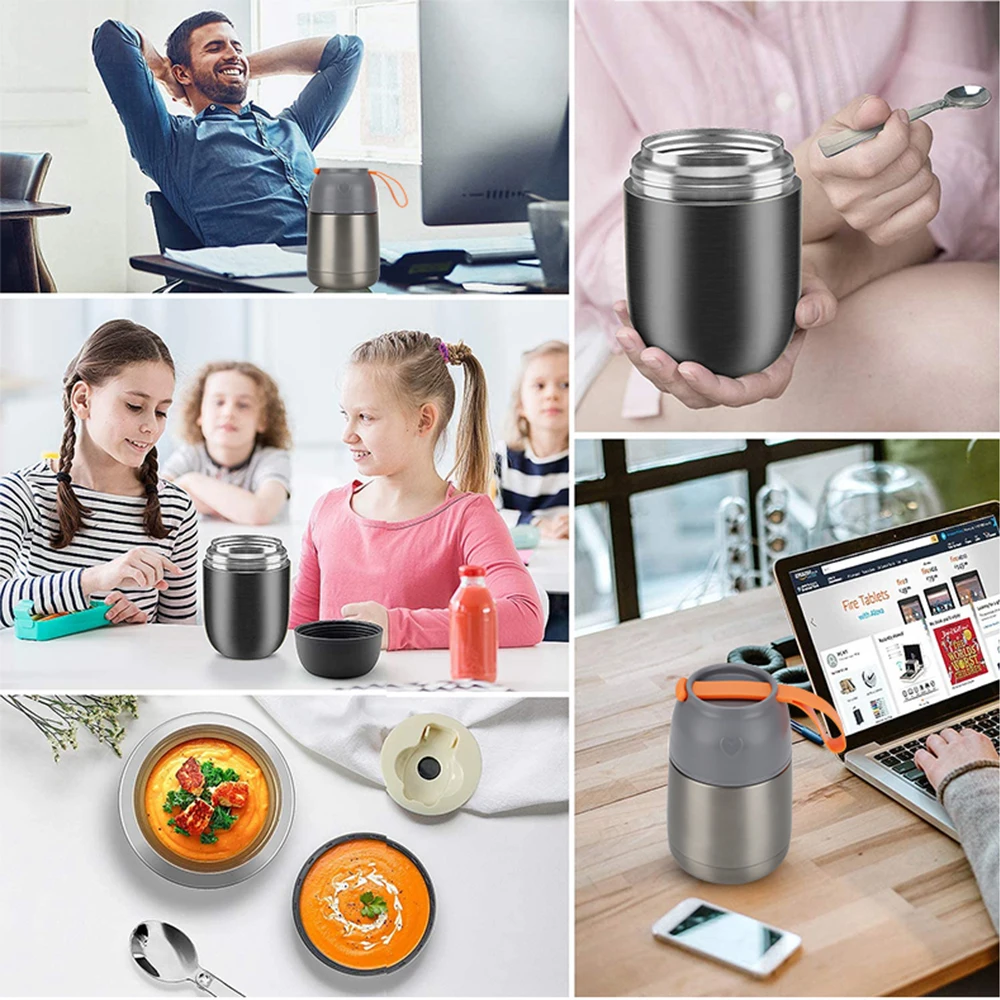 Food Lunch Box Keep Hot 24 Hour Stainless Steel Thermos