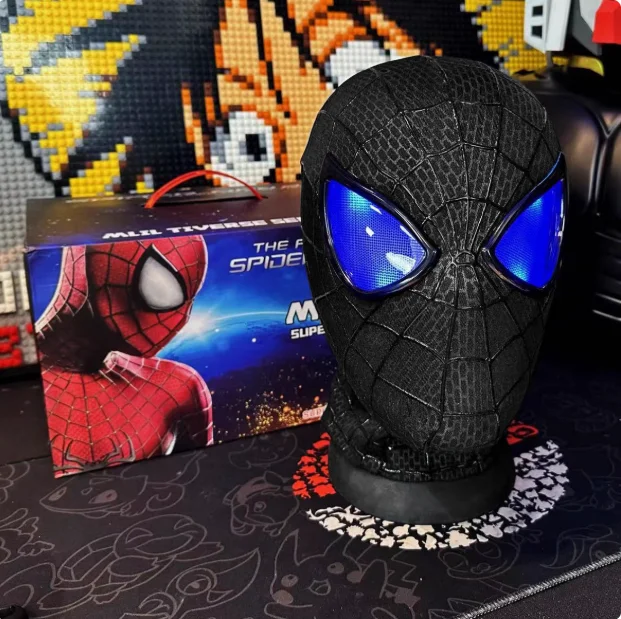 Factory Party Decoration Illuminated Led Spider-Man Mask Moving Eyes Spider Man Marks Spiderman Mask