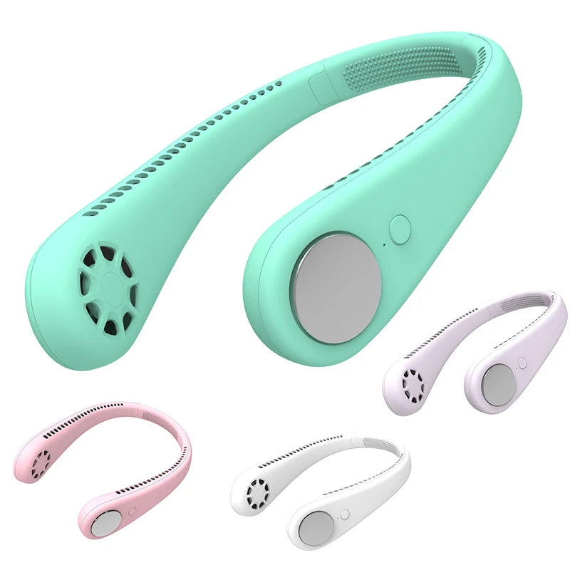 2024 Low Price Foldable Handheld Fan with Rechargeable Battery and Neck Hanging Feature