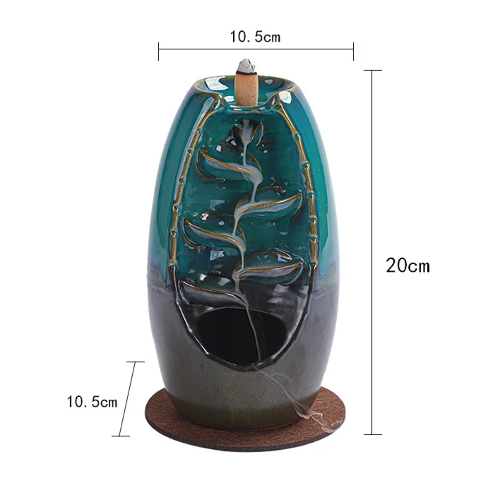 product fenn creative design ceramic backflow incense burner waterfall incense home decoration aroma diffuser ceramic incense burner-56