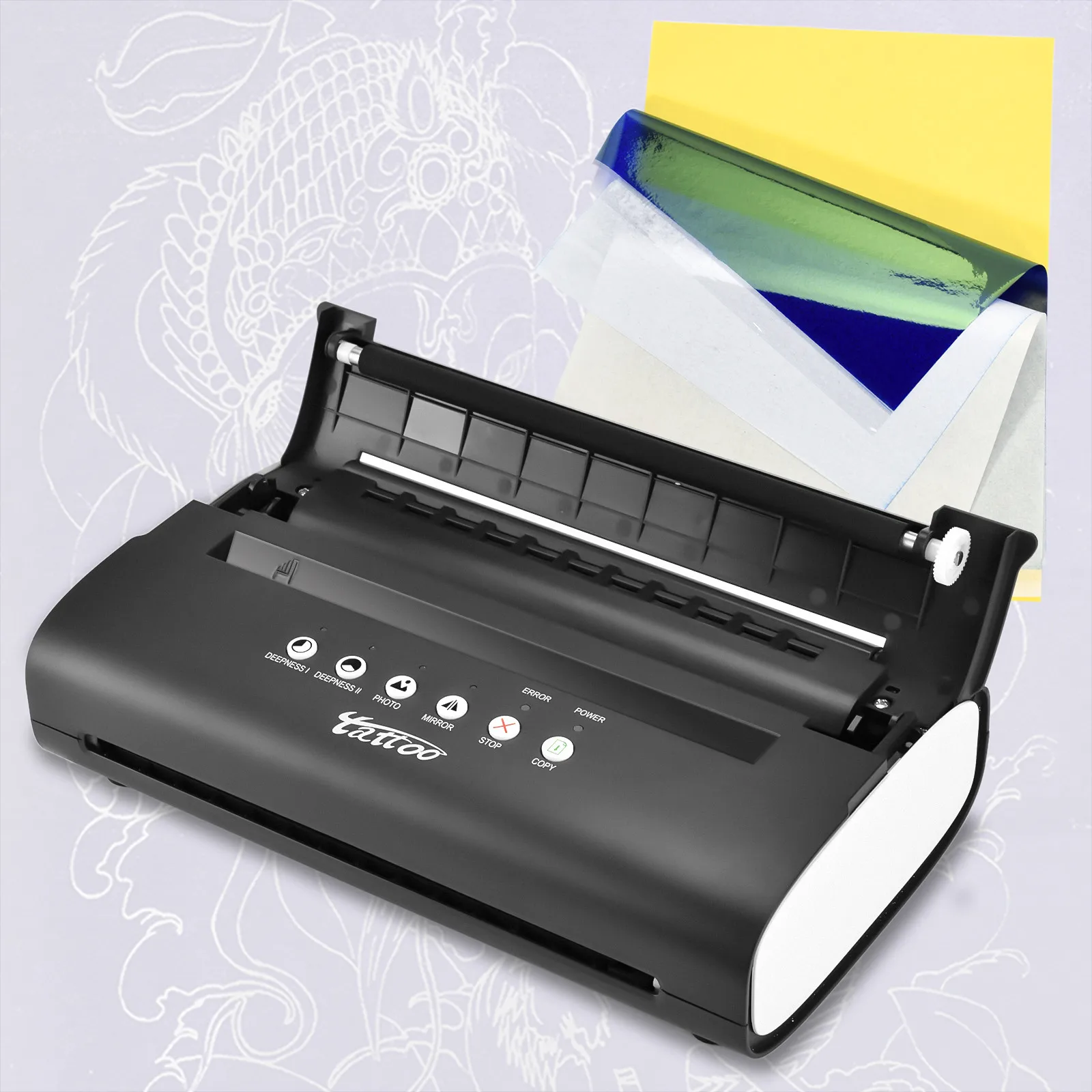 Professional Tattoo Transfer Machine Stencil Machine Thermal Copier Mini  Transfer Machine Tattoo Thermal Printer -US Plug