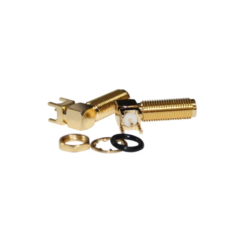 product sma kwe 23mm connector rf four leg female angle sma connector pcb connector-1