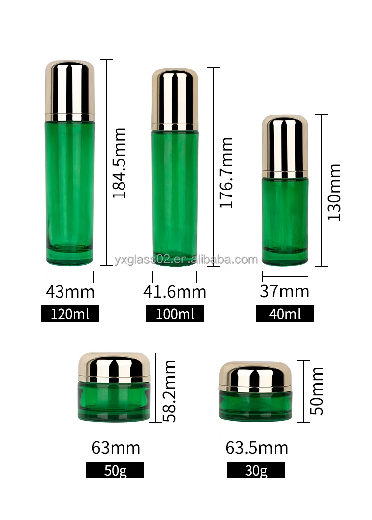 glass serum contain 30g 40ml 50g 100ml 120ml Glass Set cosmetic jar glass cosmetic packaging mini perfume sets hanging fireplace supplier