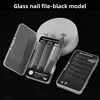 Transparent black nail file set of 3