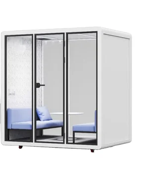 Modern Steel Soundproof Office Phone Booth Movable Working Cabin for Small Office Building