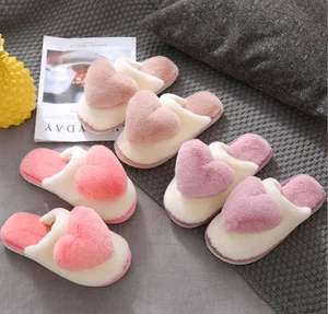 2026 Newest Love Plush  Warm Slippers Women's Home Winter Non-slip Indoor Home Shoes for Women